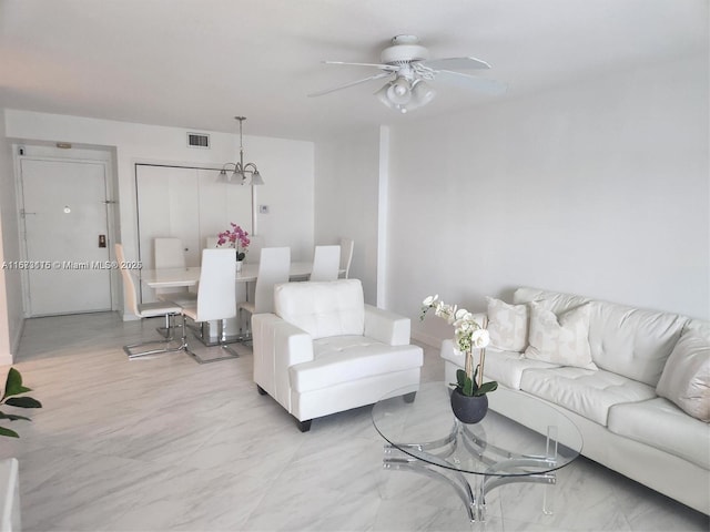4330 Hillcrest Dr Unit 414, Hollywood, FL 33021 - living area featuring ceiling fan