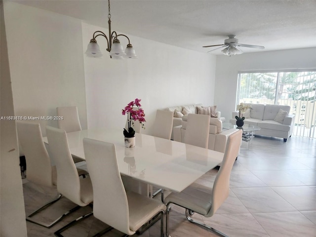 4330 Hillcrest Dr Unit 414, Hollywood, FL 33021 - dining room with a chandelier and ceiling fan
