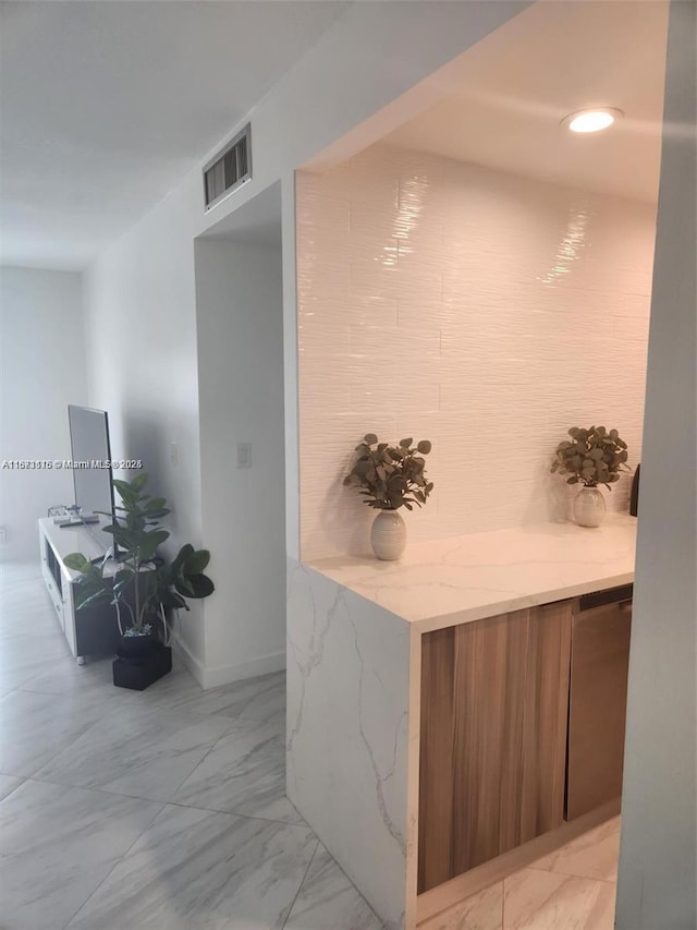 4330 Hillcrest Dr Unit 414, Hollywood, FL 33021 - hall featuring light marble finish flooring