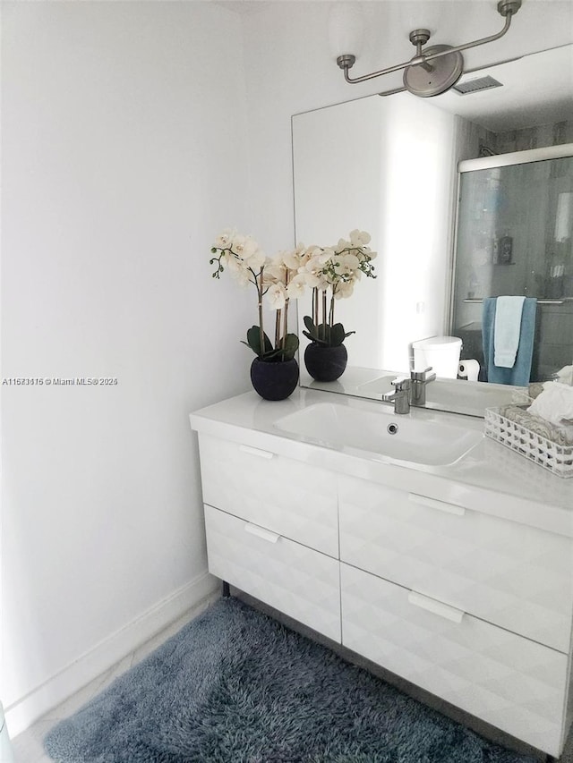 4330 Hillcrest Dr Unit 414, Hollywood, FL 33021 - full bathroom with vanity and a stall shower
