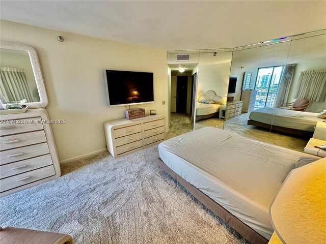 view of carpeted bedroom