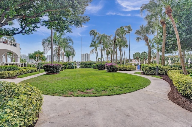 view of home's community featuring a yard