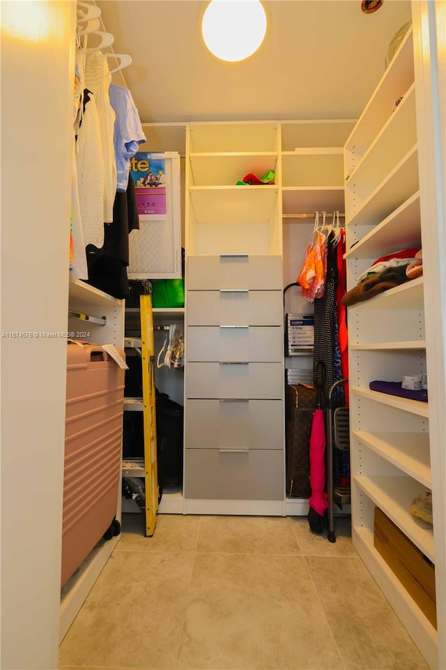 view of walk in closet