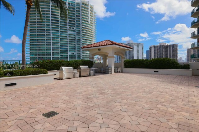 view of patio / terrace with a grill