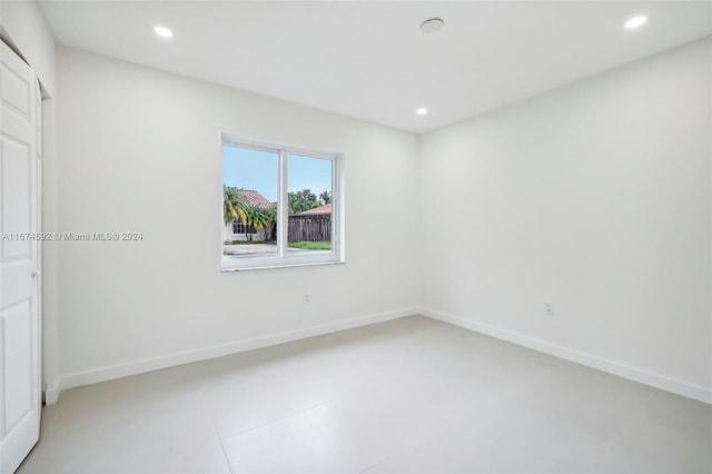 empty room with concrete floors