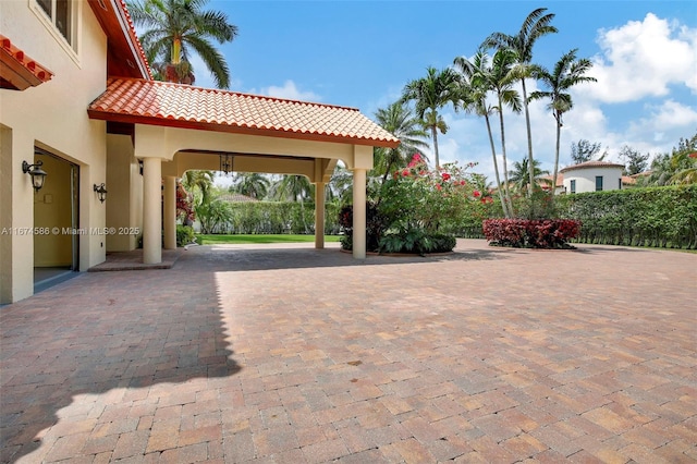 view of patio / terrace featuring driveway