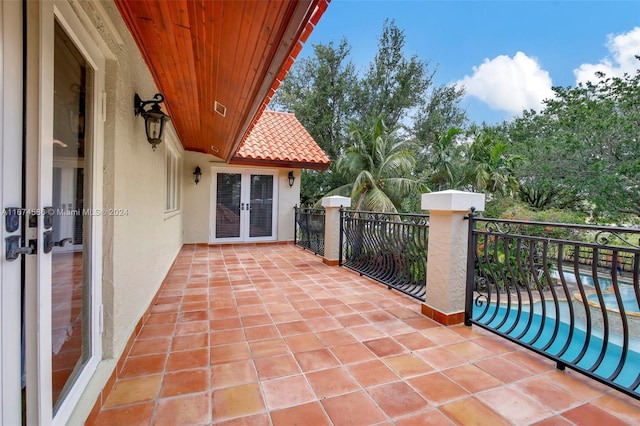 view of patio with a balcony