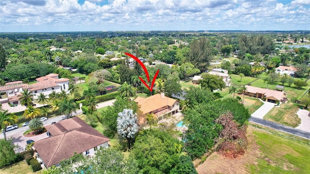 birds eye view of property featuring a residential view