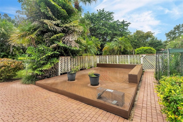 view of patio / terrace with a deck