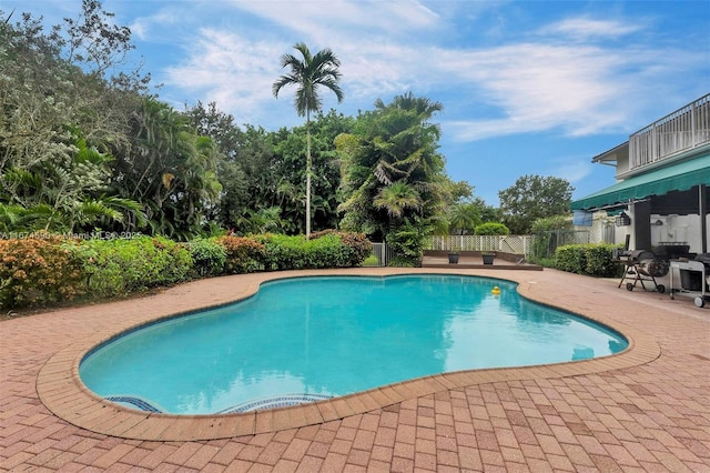 view of pool featuring a patio area