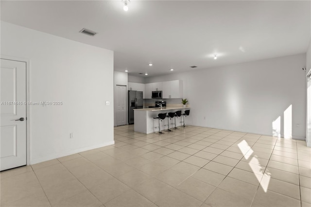 view of tiled living room