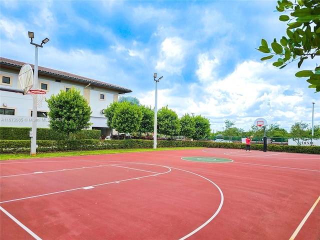 view of sport court