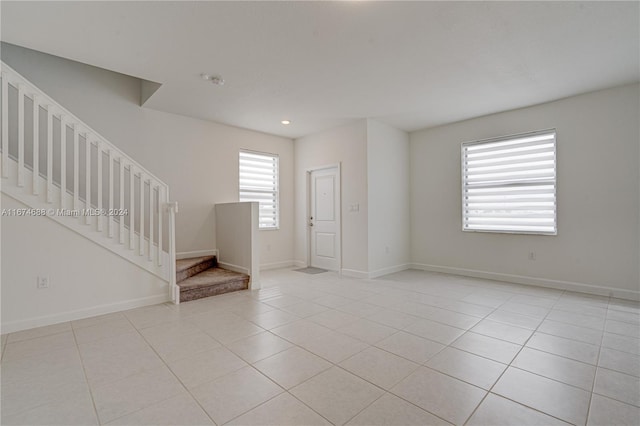 view of tiled spare room