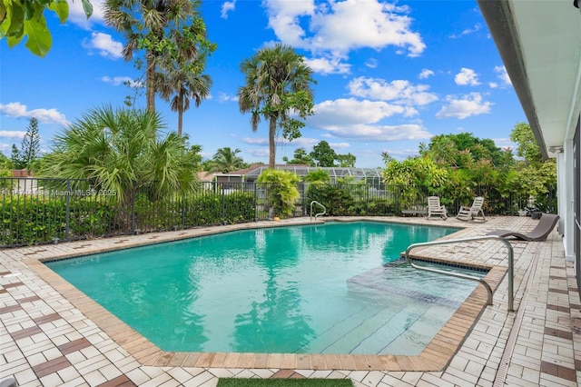 view of pool with a patio