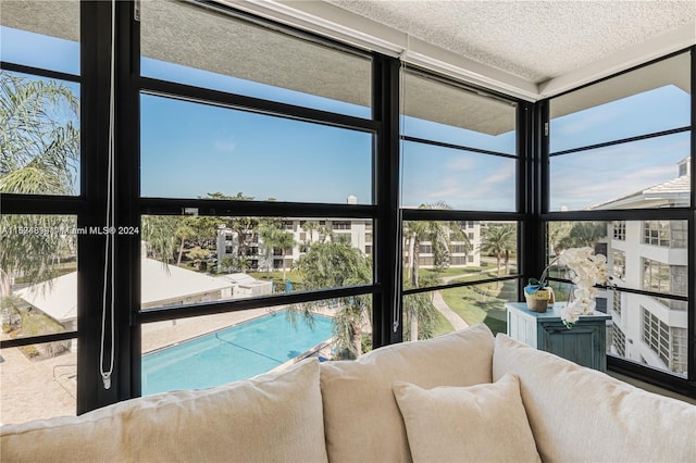 view of sunroom