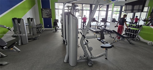 view of workout area