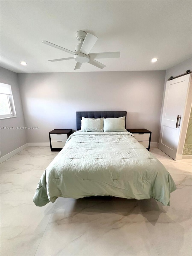 bathroom with walk in shower and vanity