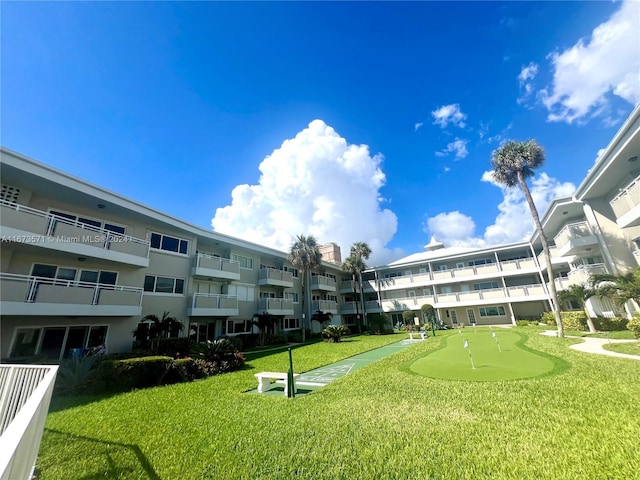 surrounding community featuring a lawn