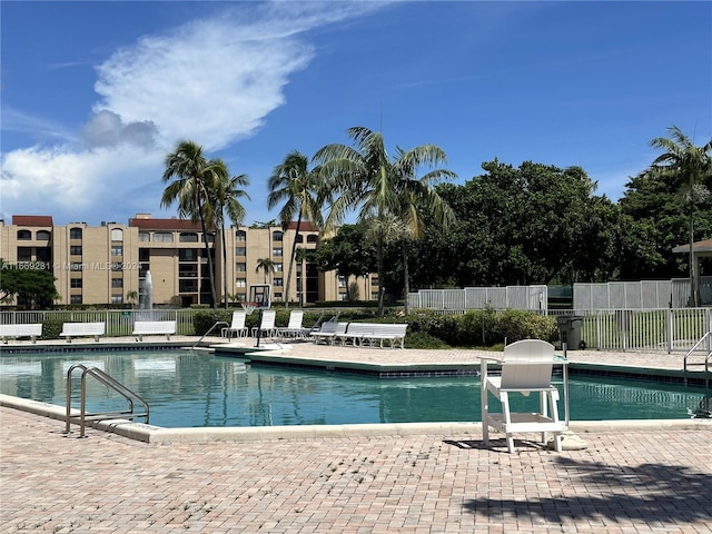 view of pool featuring a patio area