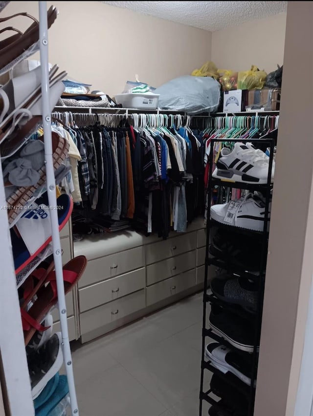 view of walk in closet