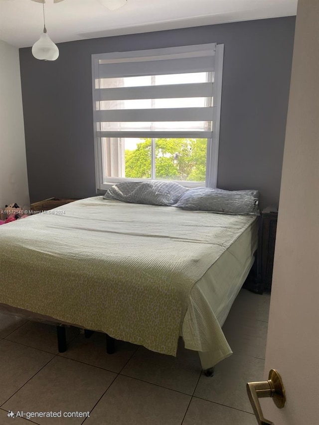 view of tiled bedroom