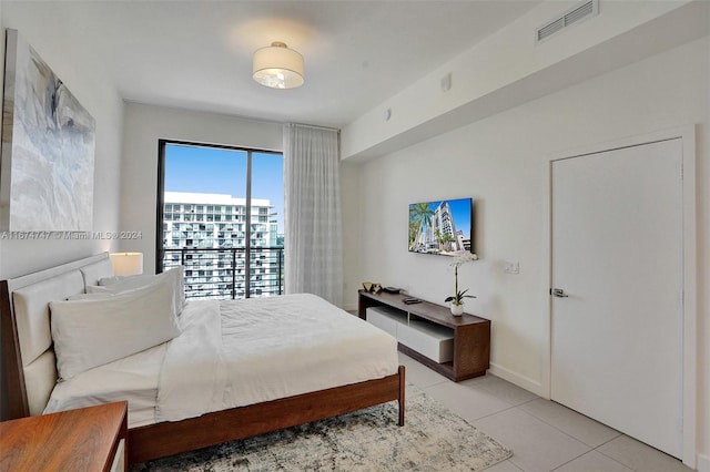 view of tiled bedroom