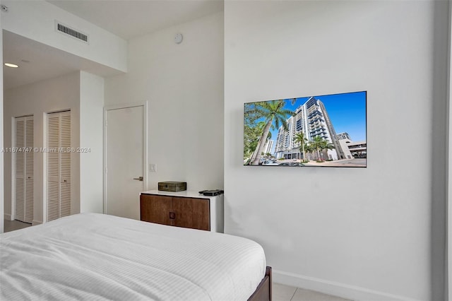 view of tiled bedroom