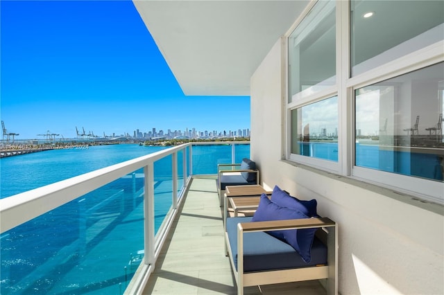650 W Ave Unit 1101, Miami Beach, FL 33139 - balcony with a skyline view and a water view
