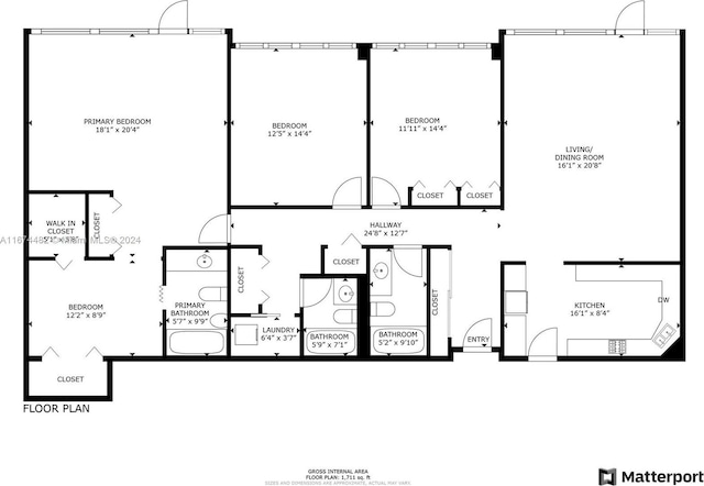1408 Brickell Bay Dr Unit 1415 & 1416, Miami, FL 33131 - floor plan / room layout