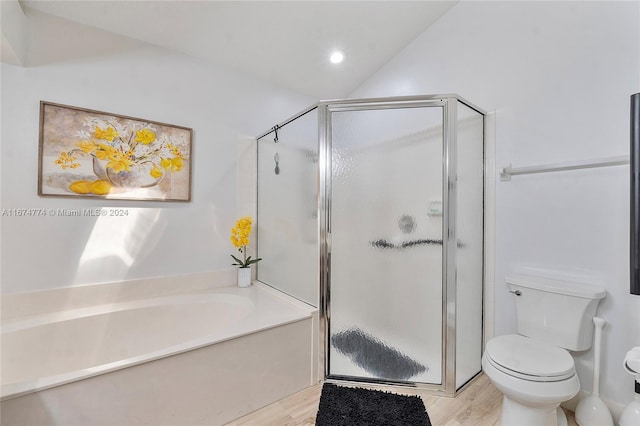 11088 Indian Lake Cir, Boynton Beach, FL 33437 - bathroom with a garden tub, a stall shower, wood finished floors, and recessed lighting