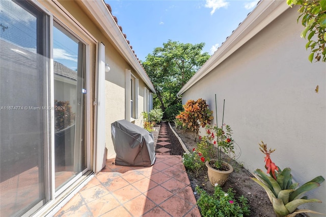 view of patio / terrace with area for grilling