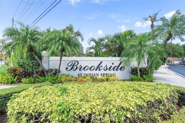 view of community sign