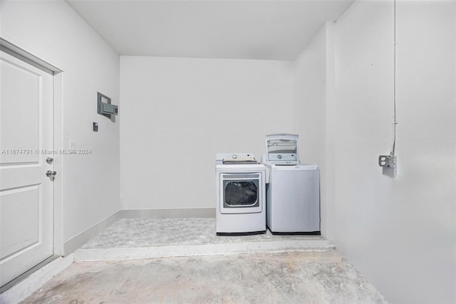 laundry area featuring washer and dryer