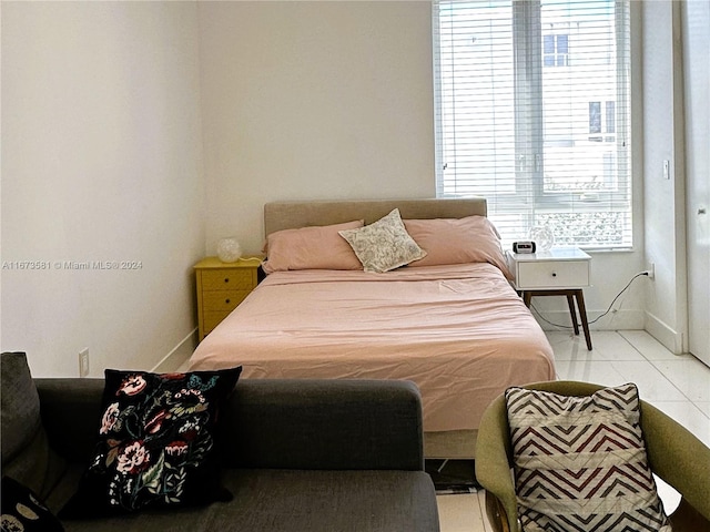 view of tiled bedroom