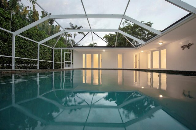 145 S Prospect Dr, Coral Gables, FL 33133 - swimming pool featuring glass enclosure