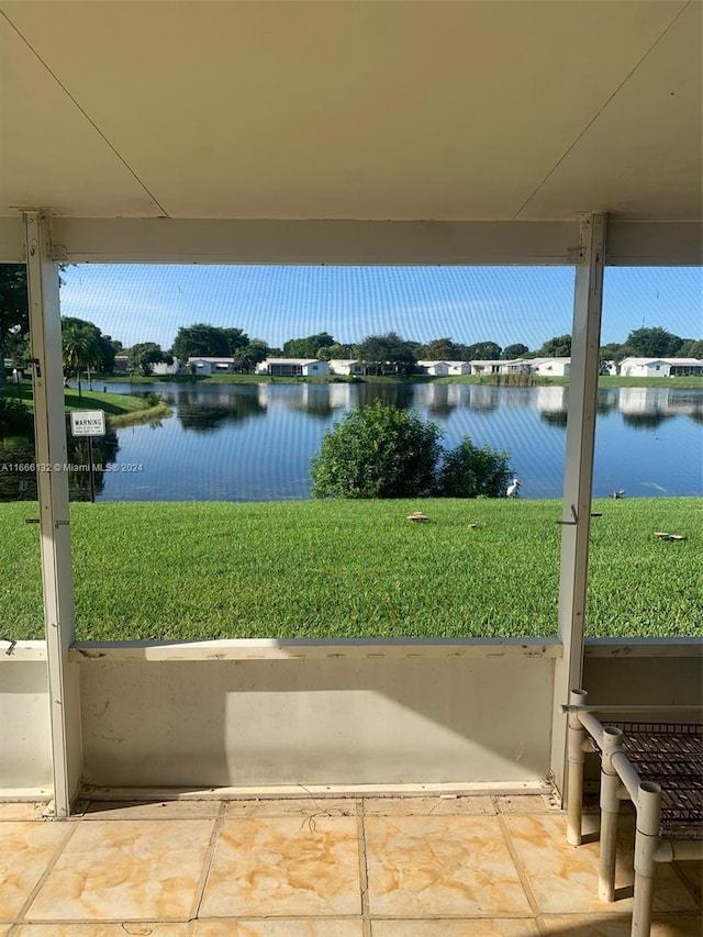 view of water feature