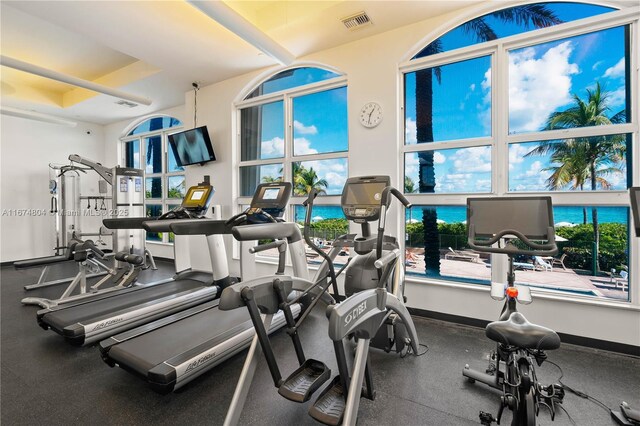 view of exercise room