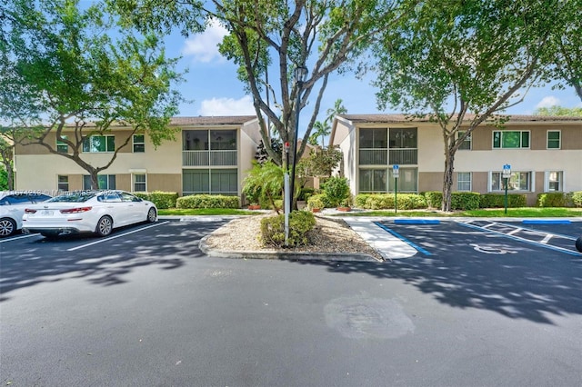 view of parking / parking lot