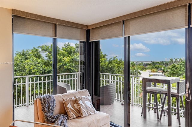 sunroom with a wealth of natural light