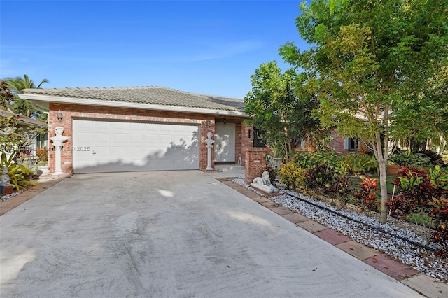 ranch-style house with a garage