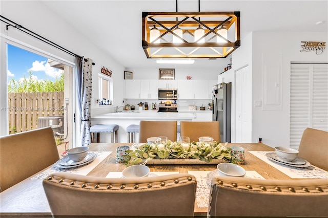 view of dining area