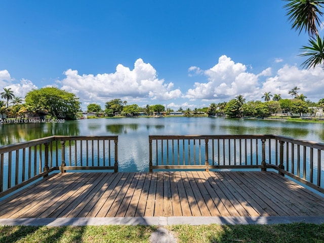 232 SW 7th Ave, Hallandale Beach, FL 33009 - dock area with a deck with water view