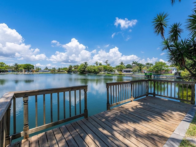 232 SW 7th Ave, Hallandale Beach, FL 33009 - dock area with a deck with water view