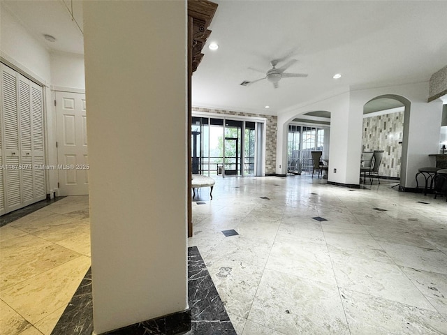 232 SW 7th Ave, Hallandale Beach, FL 33009 - view of patio / terrace with a ceiling fan