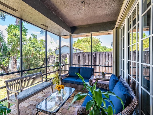 view of sunroom