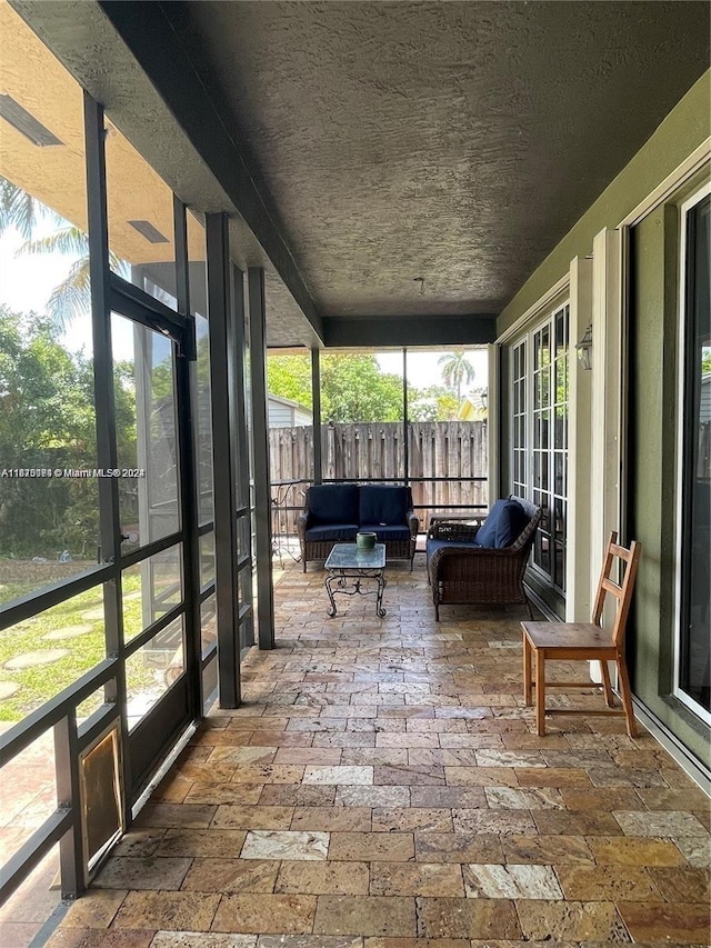 view of sunroom