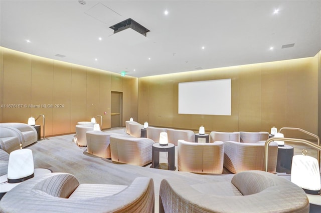 18975 Collins Ave Unit 2001, Sunny Isles Beach, FL 33160 - cinema room with wood finished floors and a decorative wall