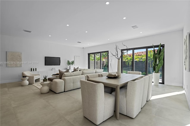 view of dining room