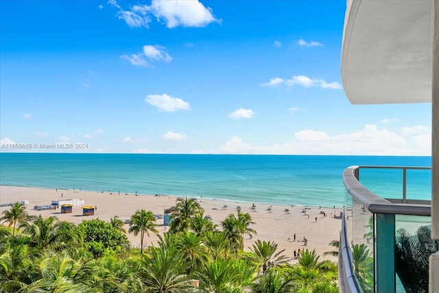 property view of water with a view of the beach