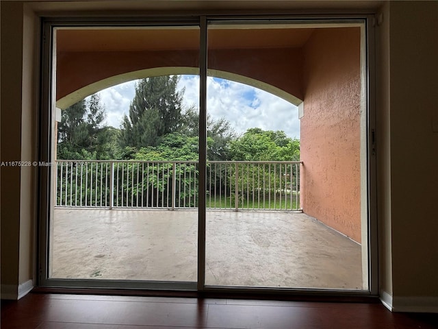 doorway with plenty of natural light